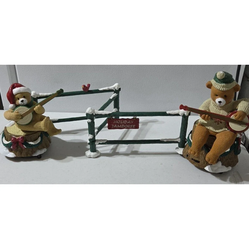 Vintage Mr. Christmas Animated Dueling BANJO BEARS Working